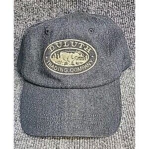 NWOT Duluth Trading Company Baseball Cap Hat Embroidered Logo Strap Denim M/L